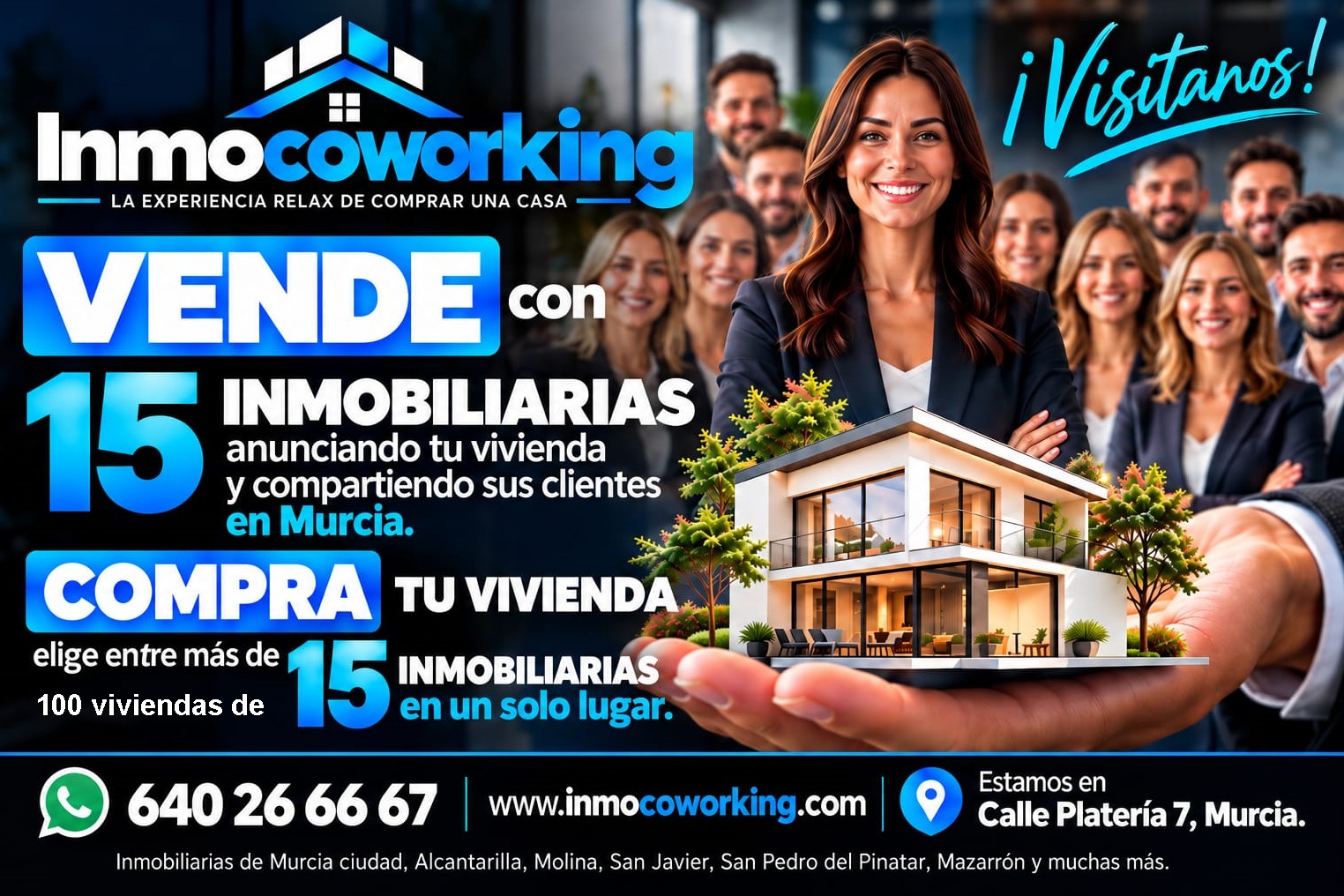 Publicidad de Inmocoworking en redes sociales en Murcia